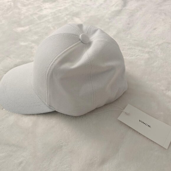 New Vince Embroidered White Adjustable Velcro Strap Baseball Cap One Size - Picture 5 of 6